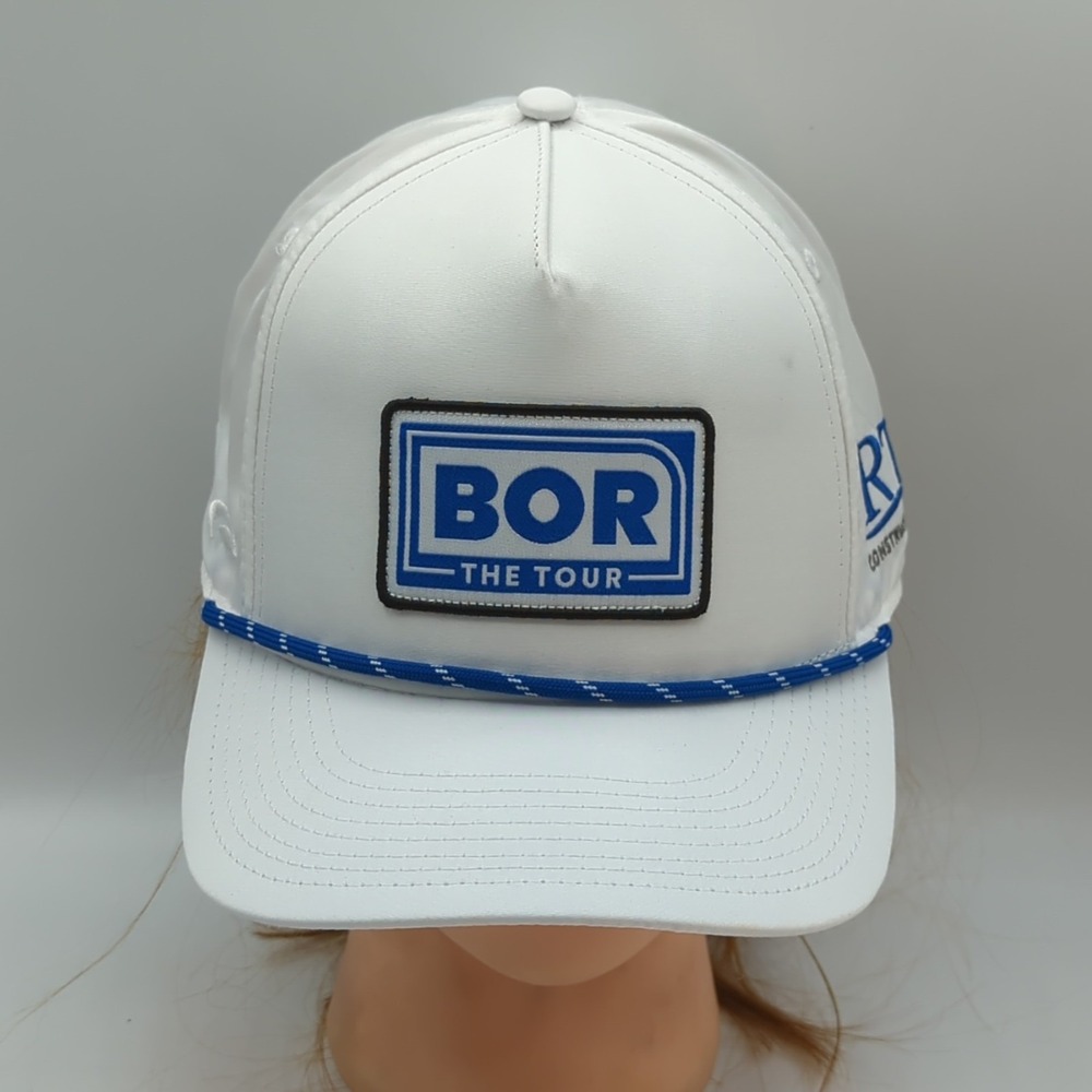 BOR The Tour RT Construction Hat Cap White Rope Snapback Pukka Adjustable